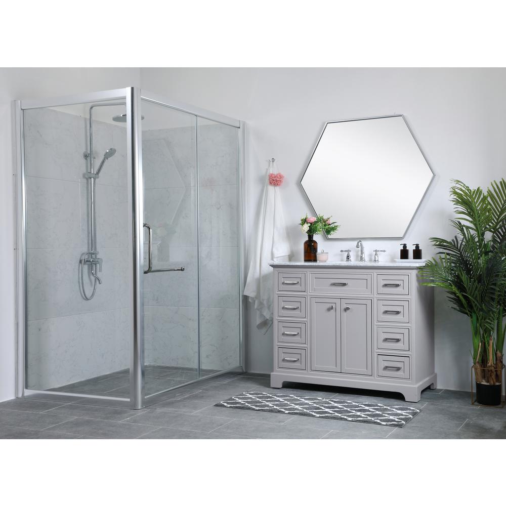 42 In. Single Bathroom Vanity Set In Light Grey. Picture 8