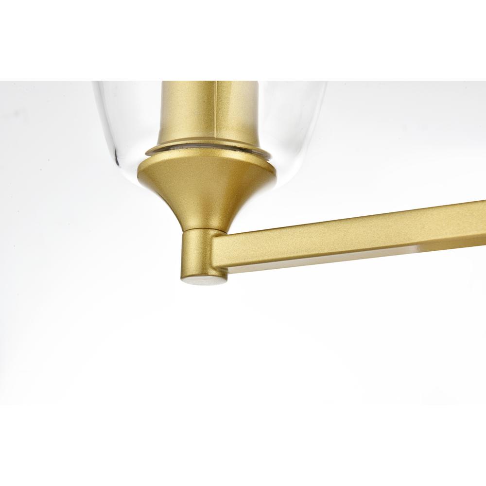 Gianni 3 Light Brass And Clear Bath Sconce. Picture 5