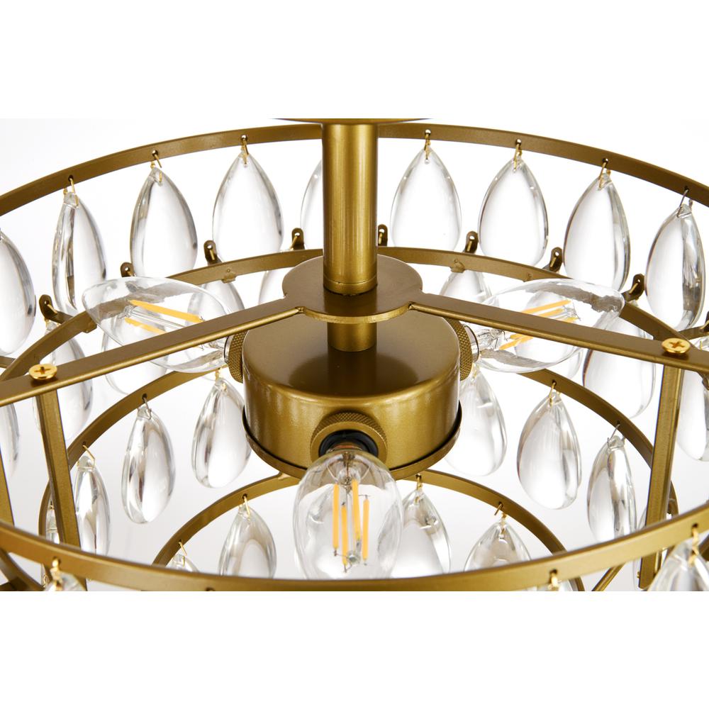 Mila 14 Inch Flush Mount In Brass. Picture 5