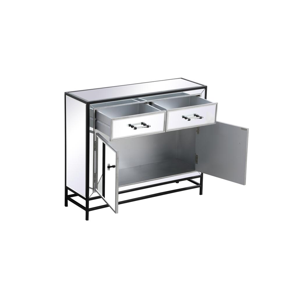 James 38 In. Mirrored Cabinet In Black. Picture 6