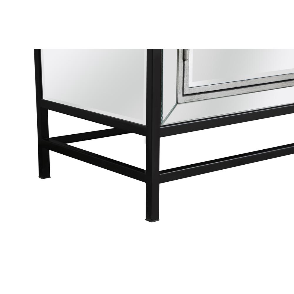 James 28.5 In. Mirrored Cabinet In Black. Picture 8