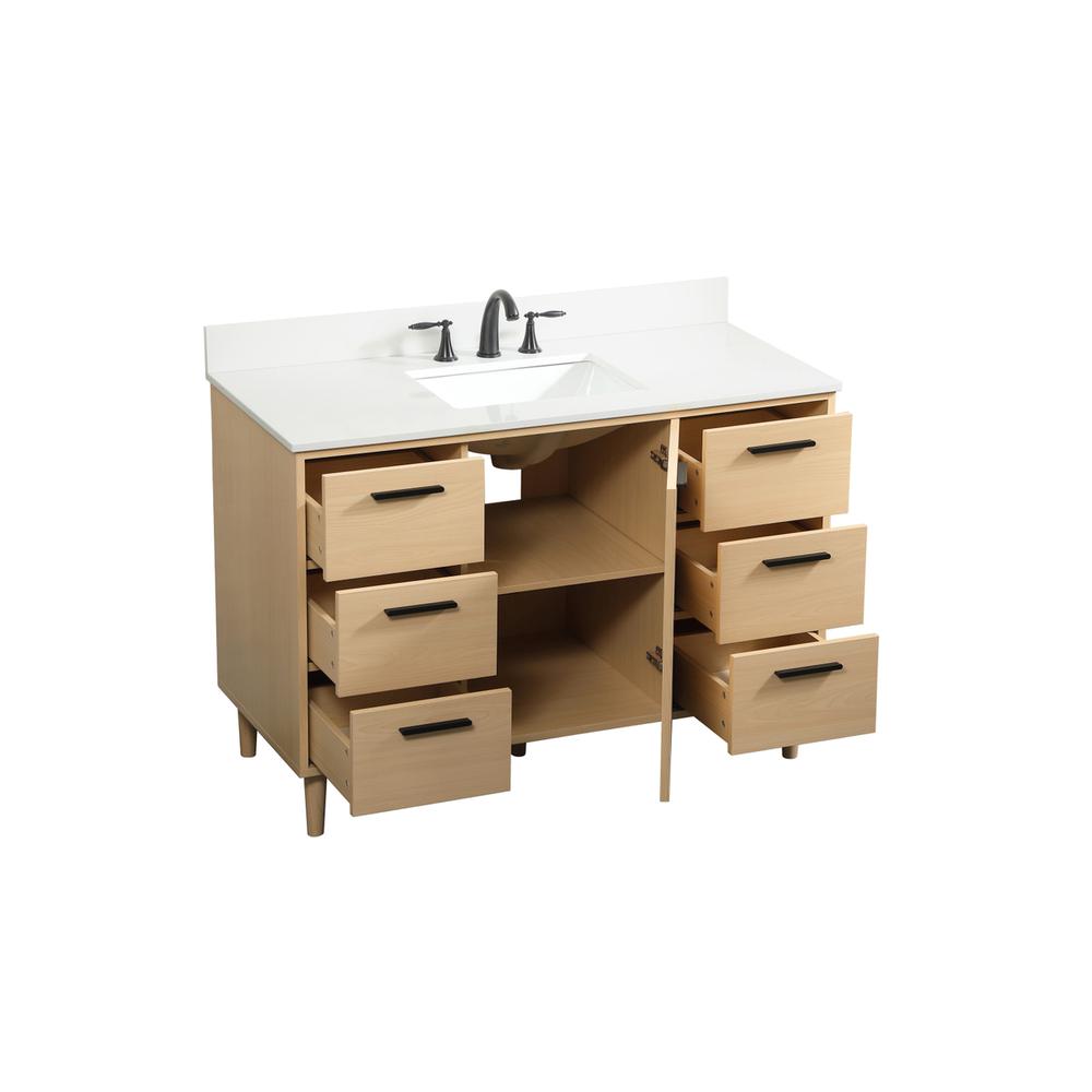 48 Inch Bathroom Vanity In Maple With Backsplash. Picture 9