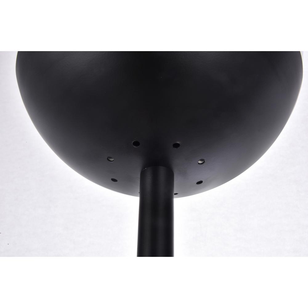 Eclipse 1 Light Black Floor Lamp With Clear Glass. Picture 5