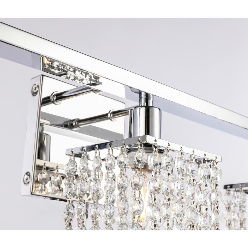 Phineas 3 Light Chrome And Clear Crystals Wall Sconce. Picture 9