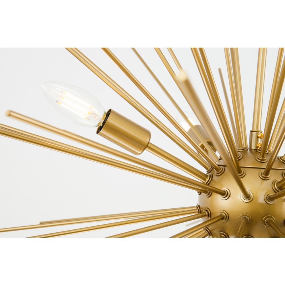 Timber 8 Light Brass Pendant. Picture 11