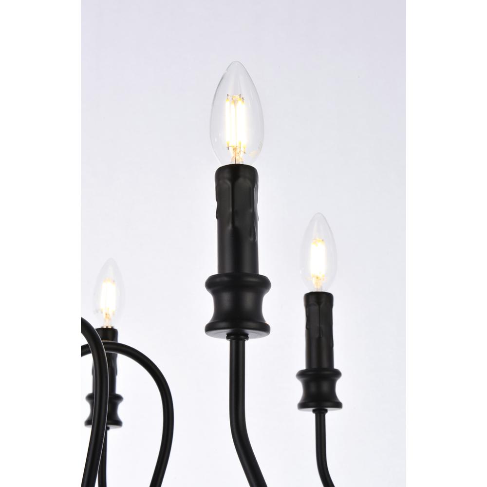 Flynx 6 Lights Pendant In Black. Picture 4
