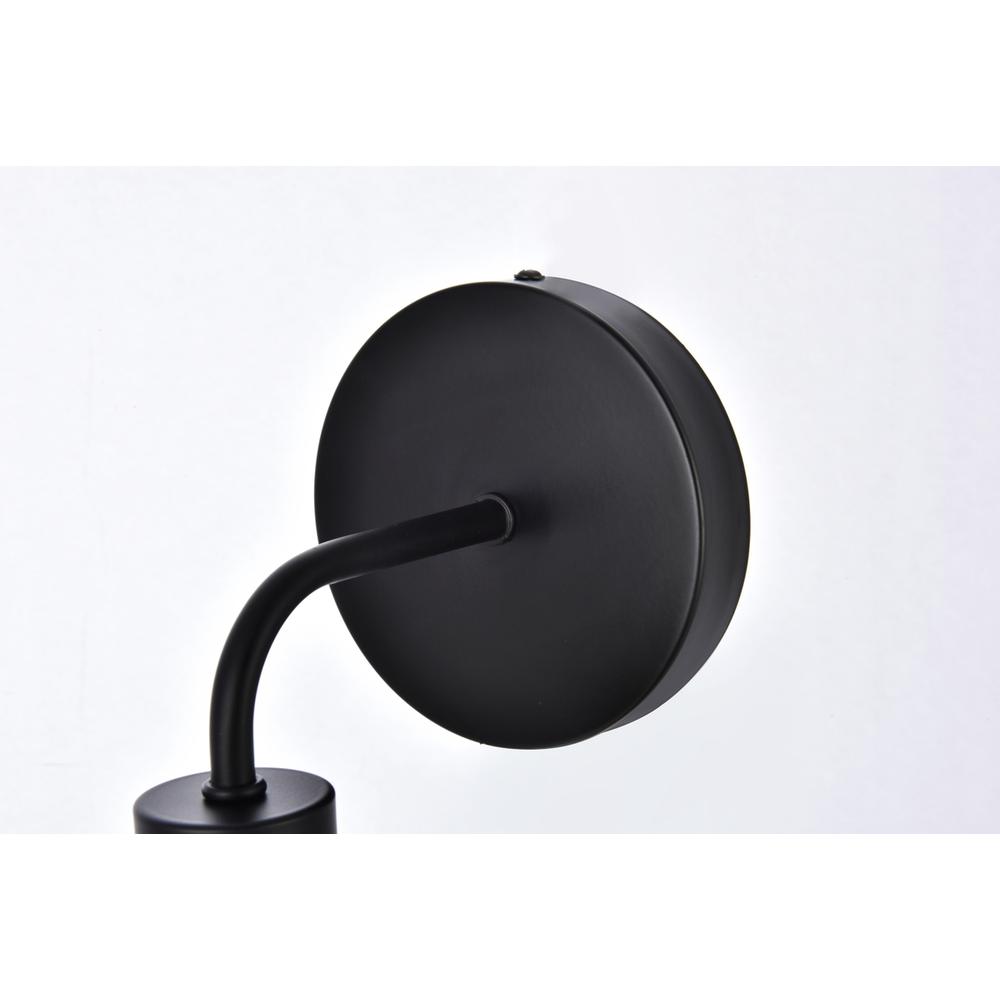 Hanson 1 Light Bath Sconce In Black With Frosted Shade. Picture 5