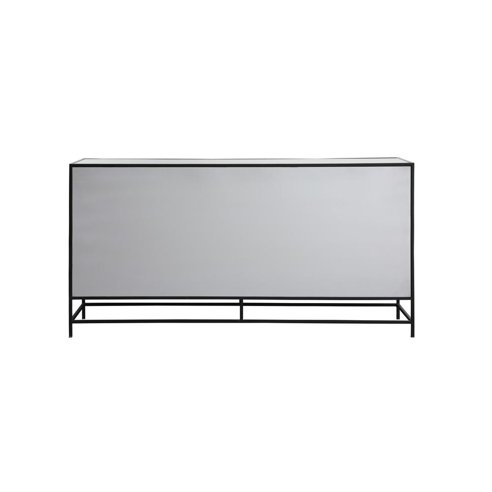 James 72 In. Mirrored Credenza In Black. Picture 10