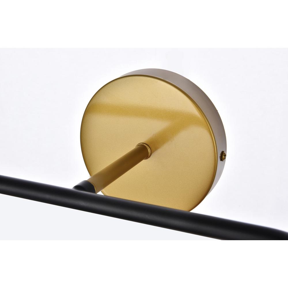Hanson 4 Lights Bath Sconce In Black With Brass With Clear Shade. Picture 4
