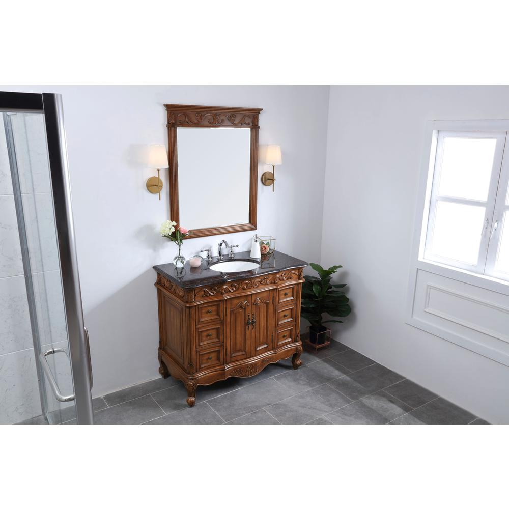 42 In. Single Bathroom Vanity Set In Teak. Picture 10