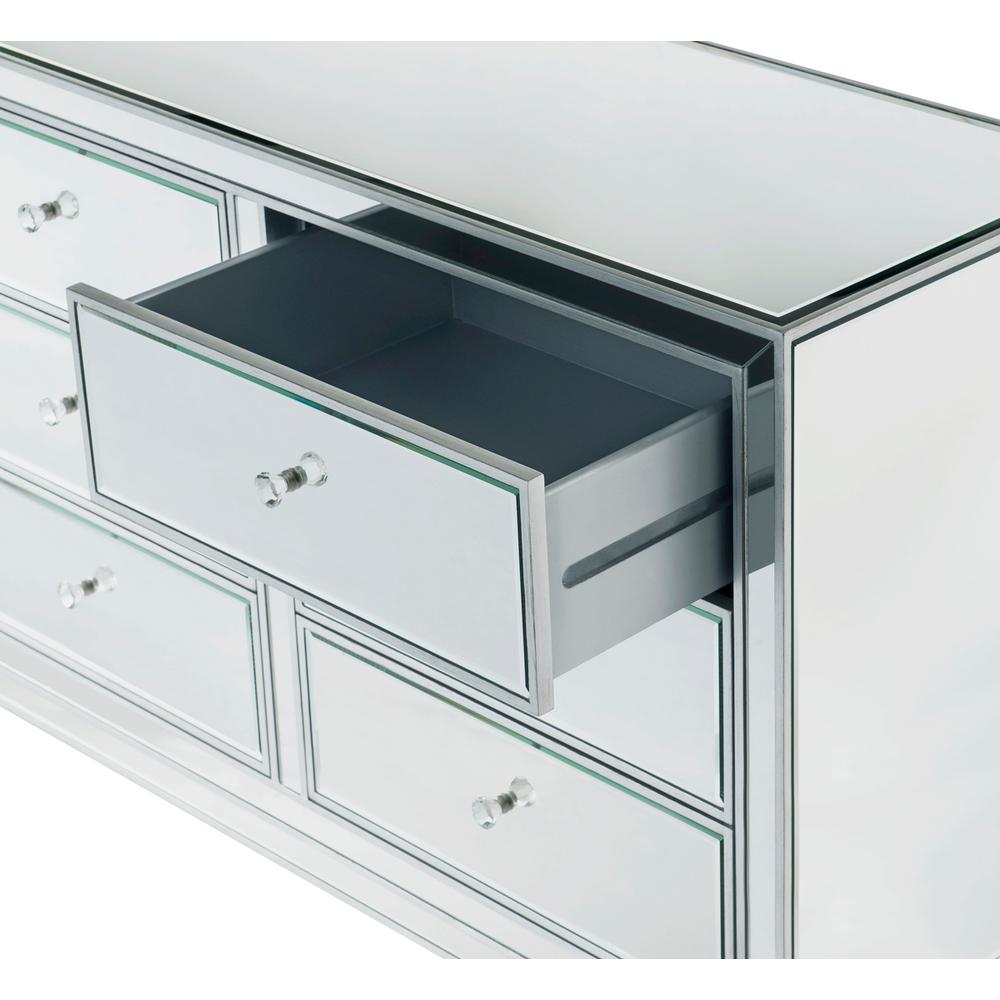 Dresser 6 Drawers 48In. W X 18In. Din. X 32In. H In Antique Silver Paint. Picture 4