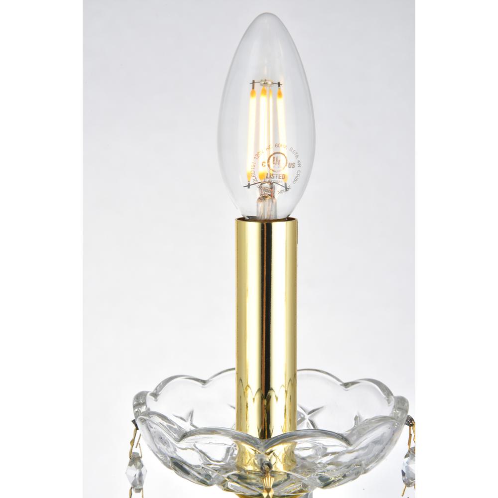 St. Francis 3 Light Gold Wall Sconce Clear Royal Cut Crystal. Picture 2