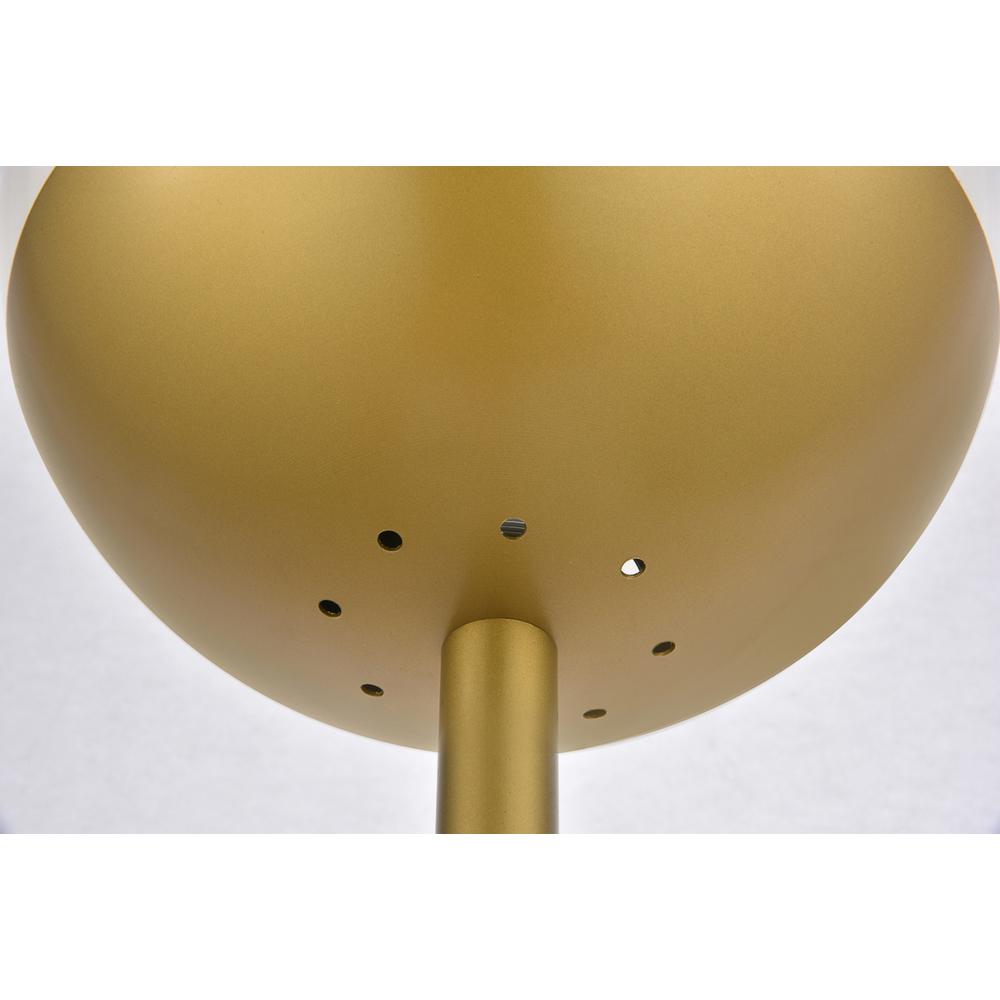 Eclipse 1 Light Brass Floor Lamp With Frosted White Glass. Picture 4