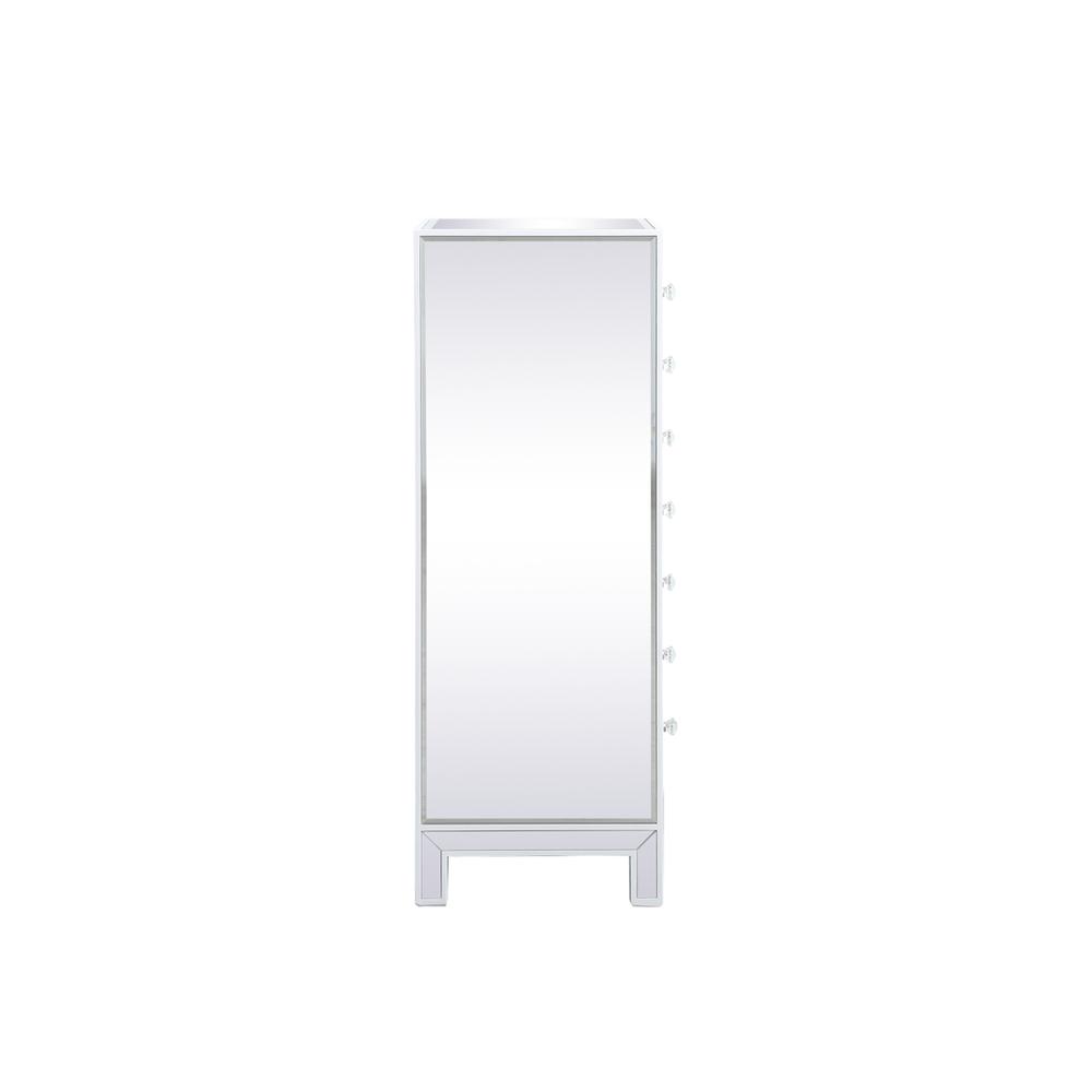 18 Inch Mirrored Lingere Chest In White. Picture 9