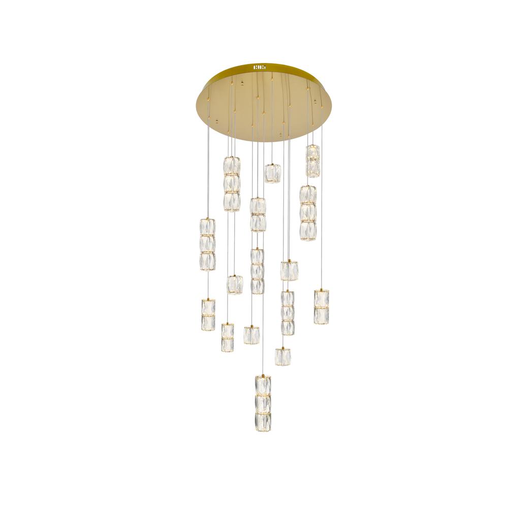 Polaris Led Light Gold Pendant Clear Crystal. Picture 2