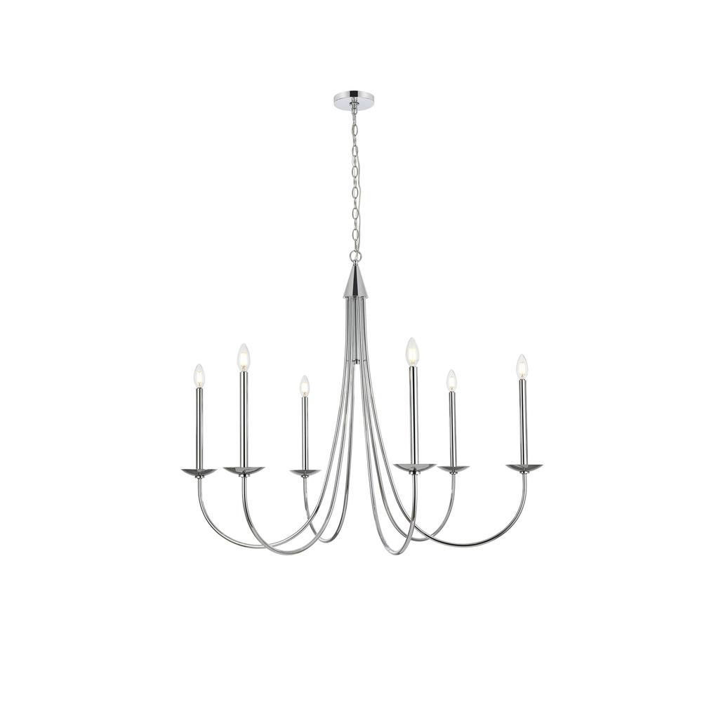 Cohen 42 Inch Chandelier In Chrome. Picture 1