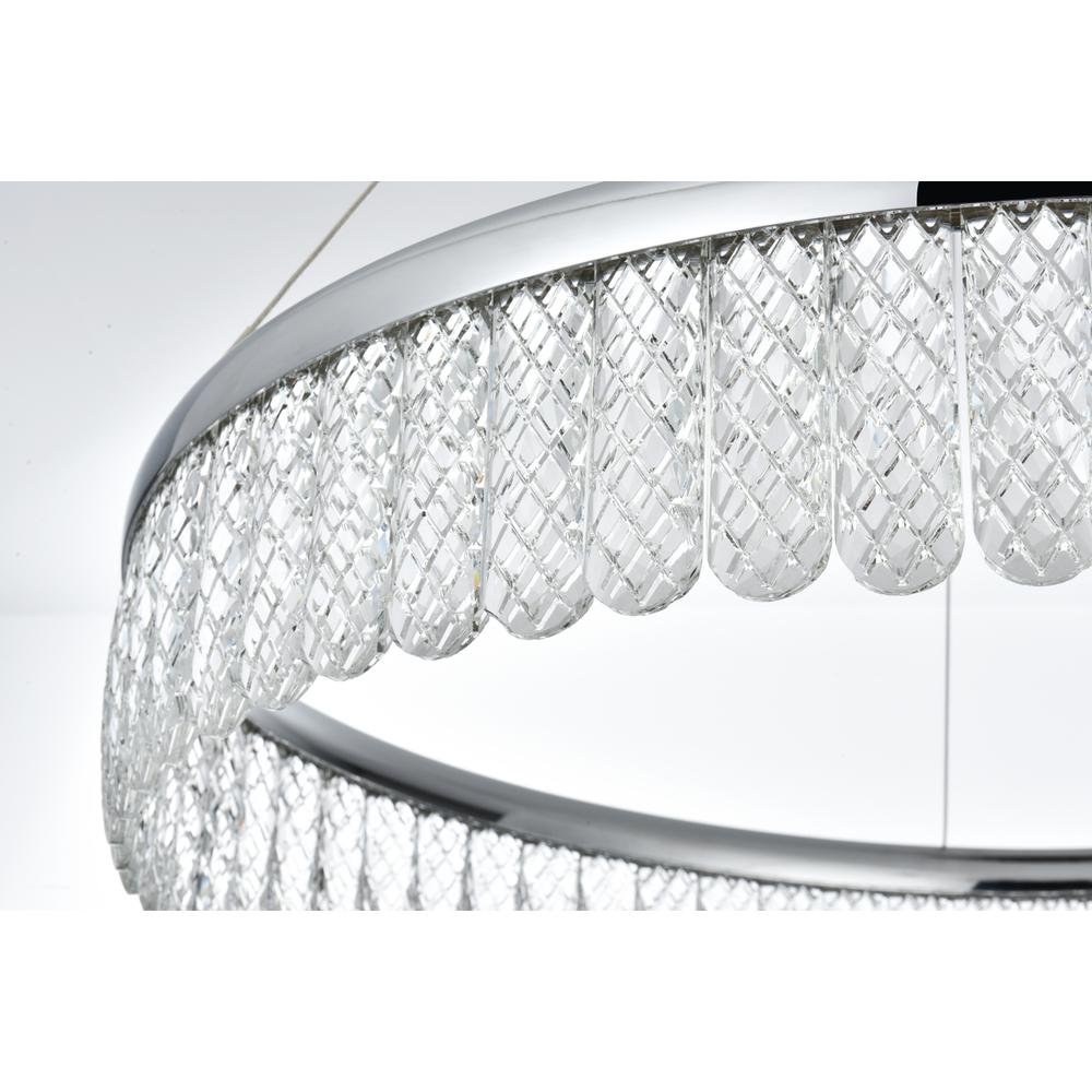 Rune 24 Inch Adjustable Led Chandelier In Chrome. Picture 7