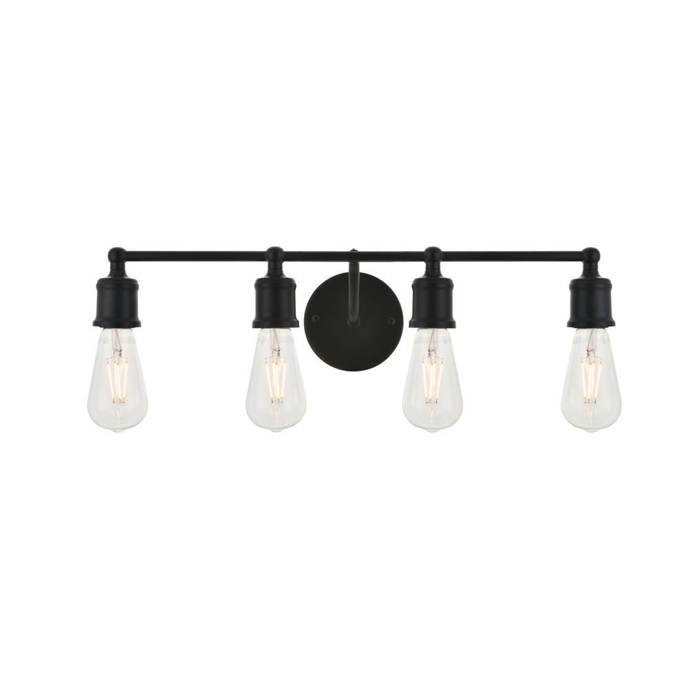 Serif 4 Light Black Wall Sconce. Picture 1