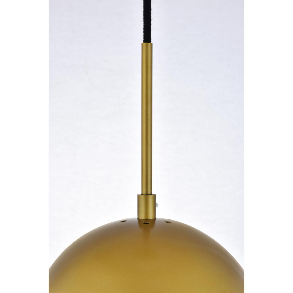Eclipse 1 Light Brass Pendant With Clear Glass. Picture 3