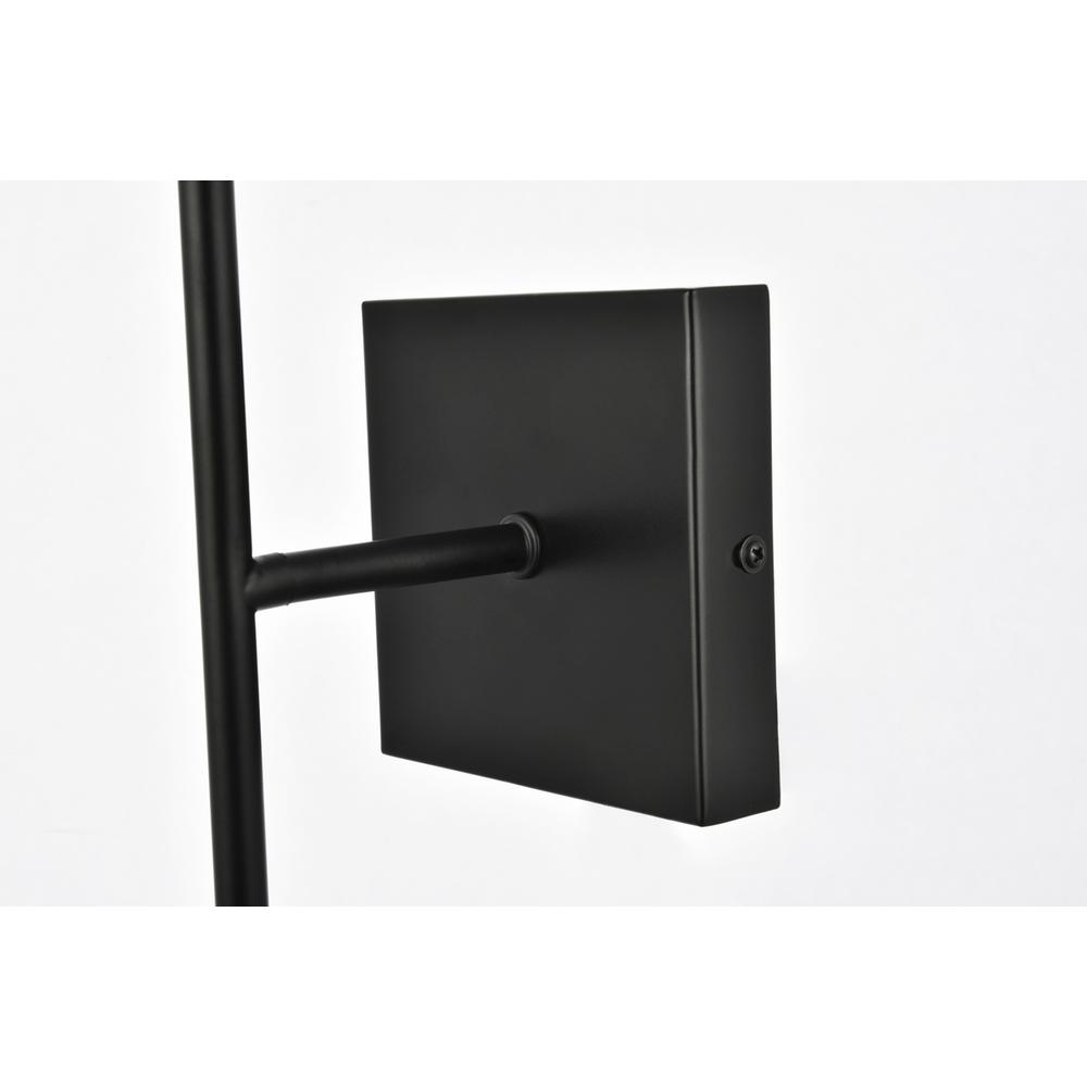 Neri 1 Light Black And Clear Glass Wall Sconce. Picture 4