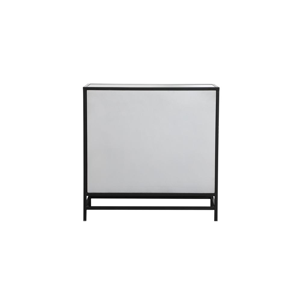 James 28.5 In. Mirrored Cabinet In Black. Picture 10