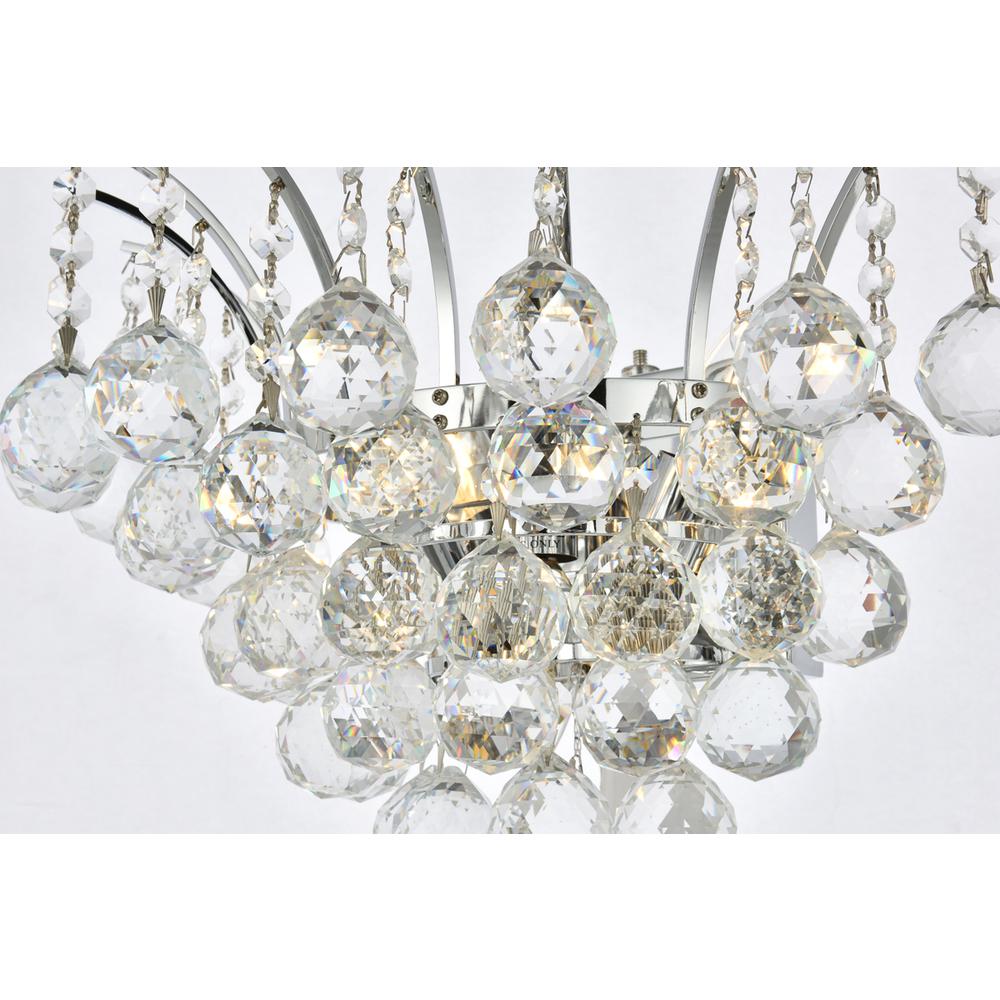 Victoria 3 Light Chrome Wall Sconce Clear Royal Cut Crystal. Picture 3