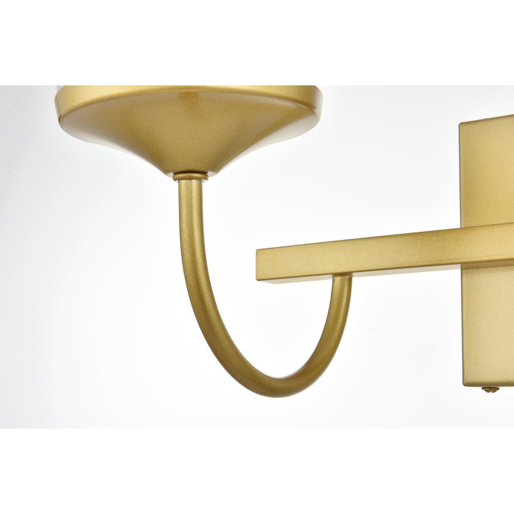 Avani 2 Light Brass And Clear Bath Sconce. Picture 5