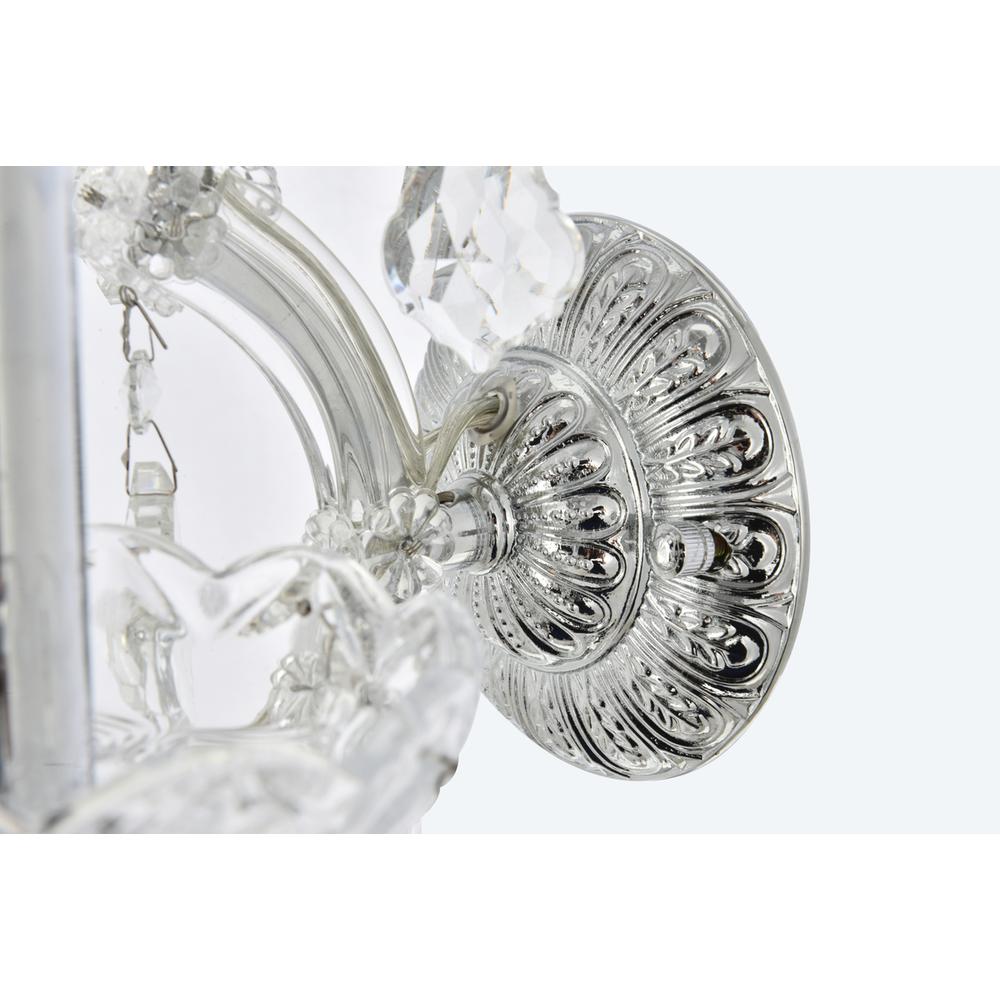Maria Theresa 3 Light Chrome Wall Sconce Clear Royal Cut Crystal. Picture 4