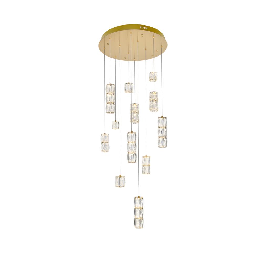Polaris Led Light Gold Pendant Clear Crystal. Picture 2