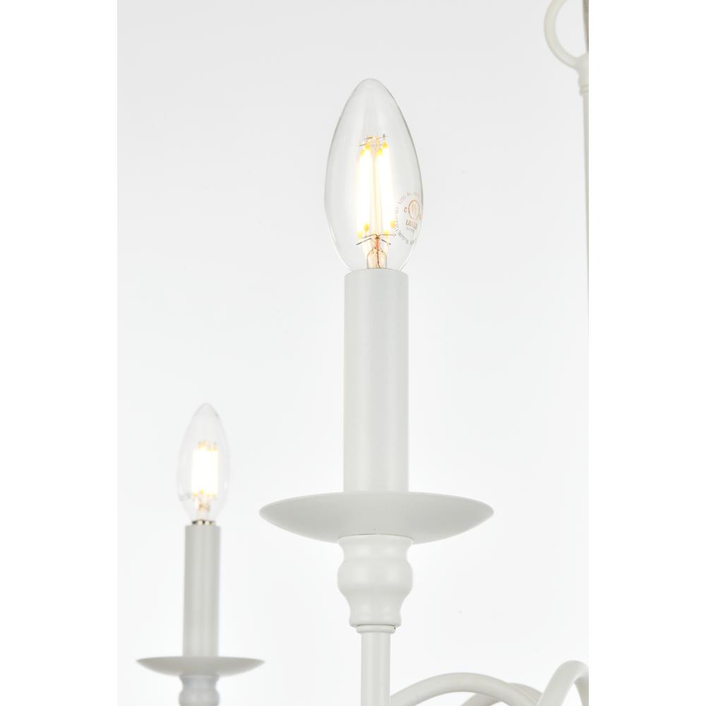 Rohan 36 Inch Chandelier In White. Picture 3