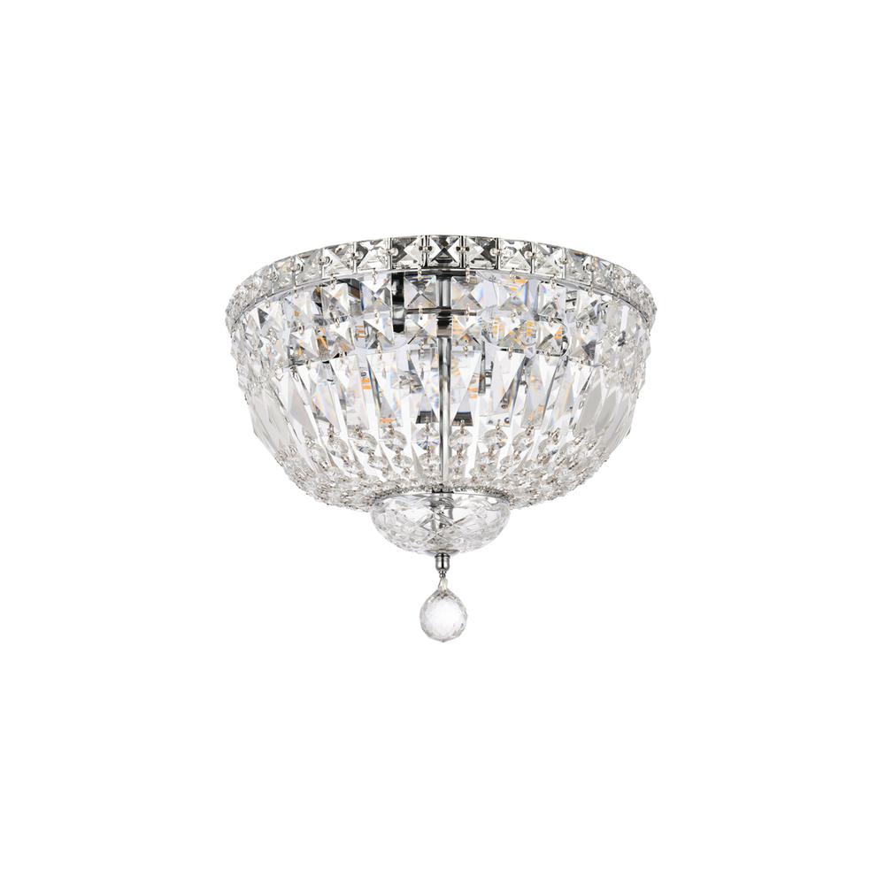 Tranquil 4 Light Chrome Flush Mount Clear Royal Cut Crystal. Picture 6