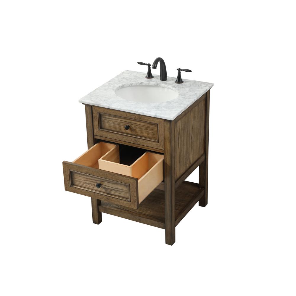 24 Inch Single Bathroom Vanity In Driftwood. Picture 9