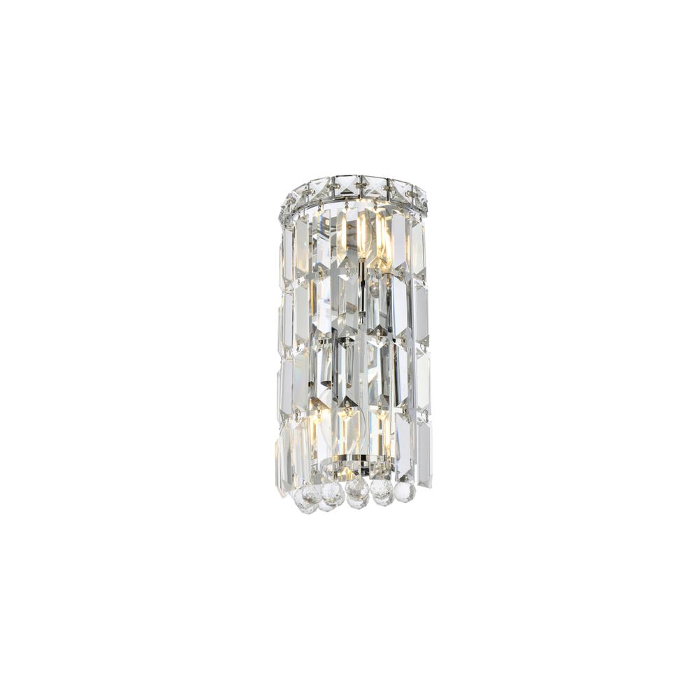 Maxime 2 Light Chrome Wall Sconce Clear Royal Cut Crystal. Picture 2