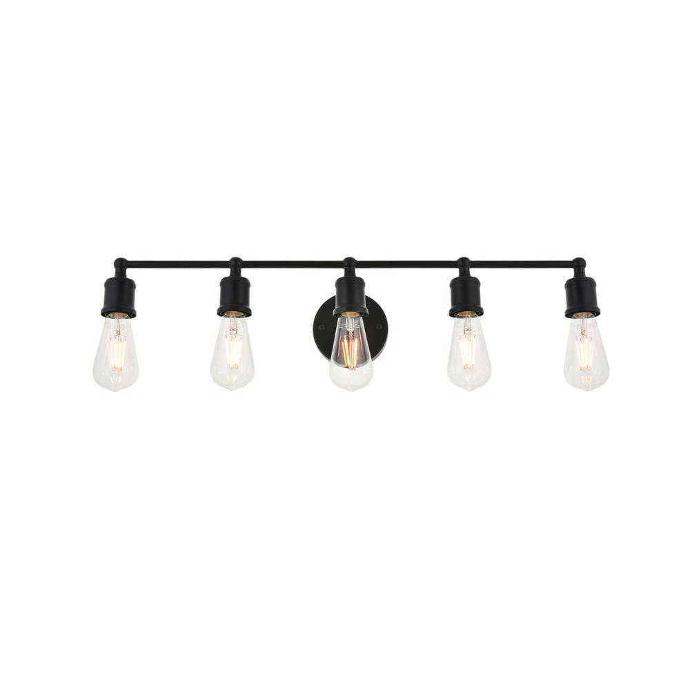 Serif 5 Light Black Wall Sconce. Picture 6