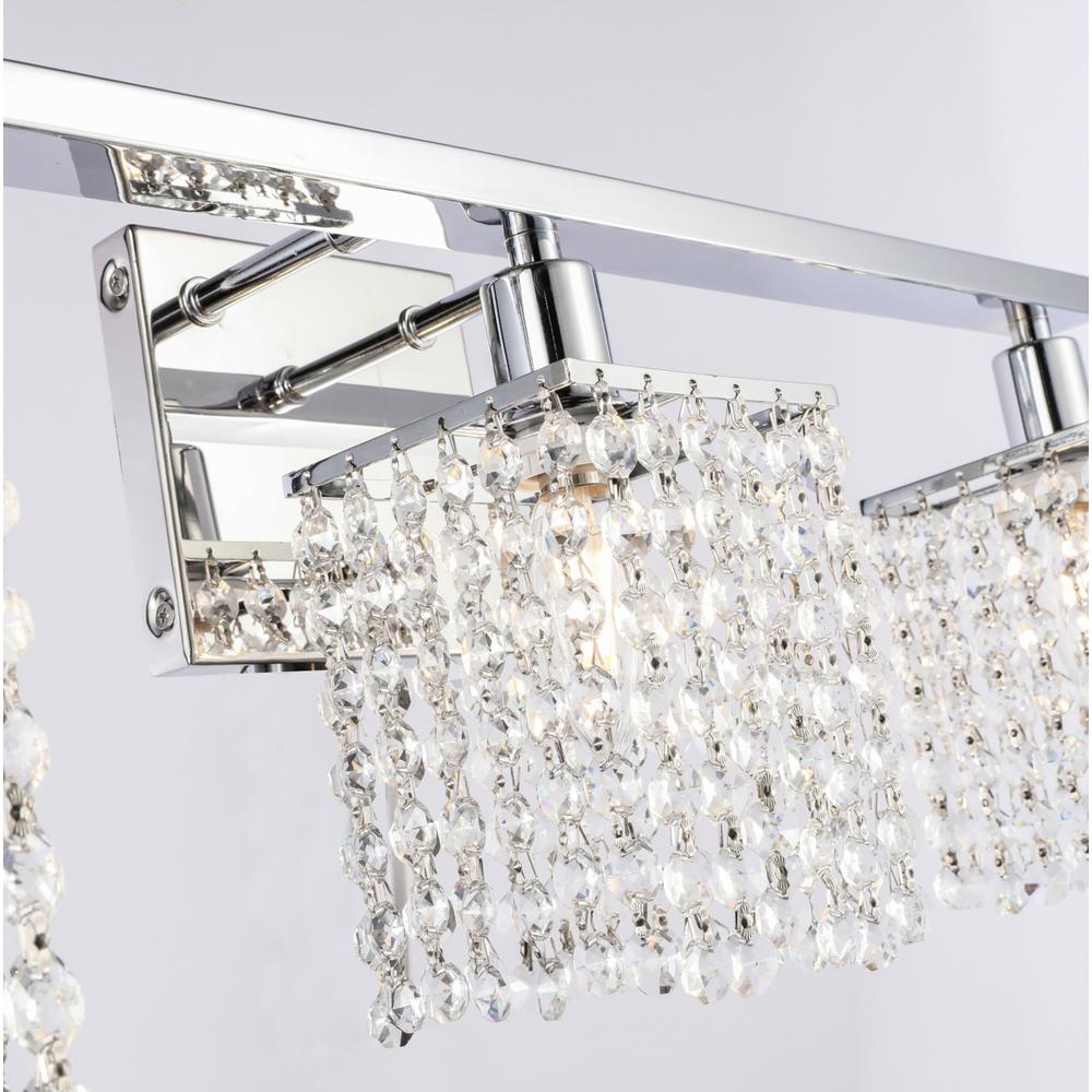 Phineas 5 Light Chrome And Clear Crystals Wall Sconce. Picture 9