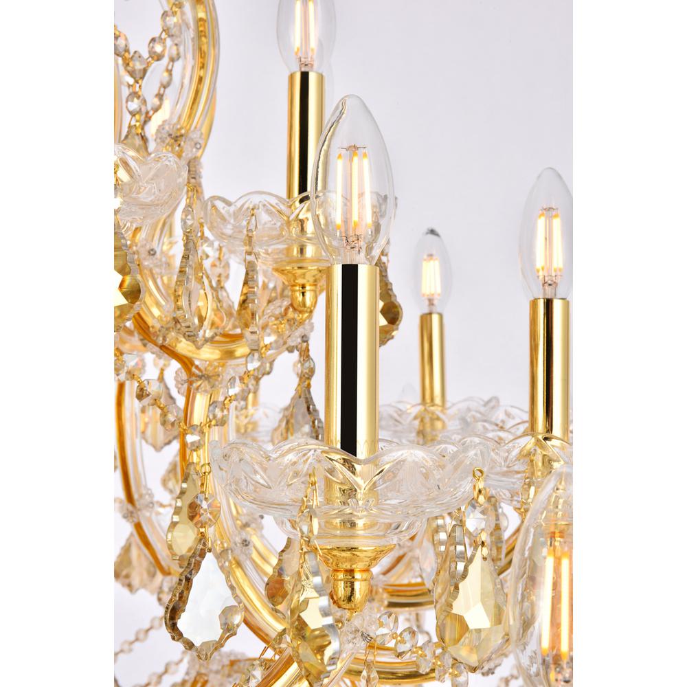 Maria Theresa 37 Light Gold Chandelier Golden Teak (Smoky) Royal Cut Crystal. Picture 4