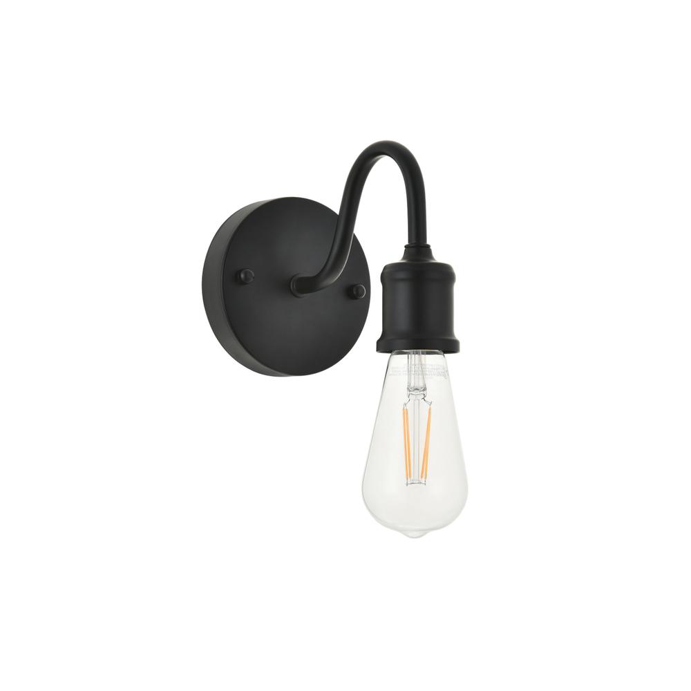Serif 1 Light Black Wall Sconce. Picture 4