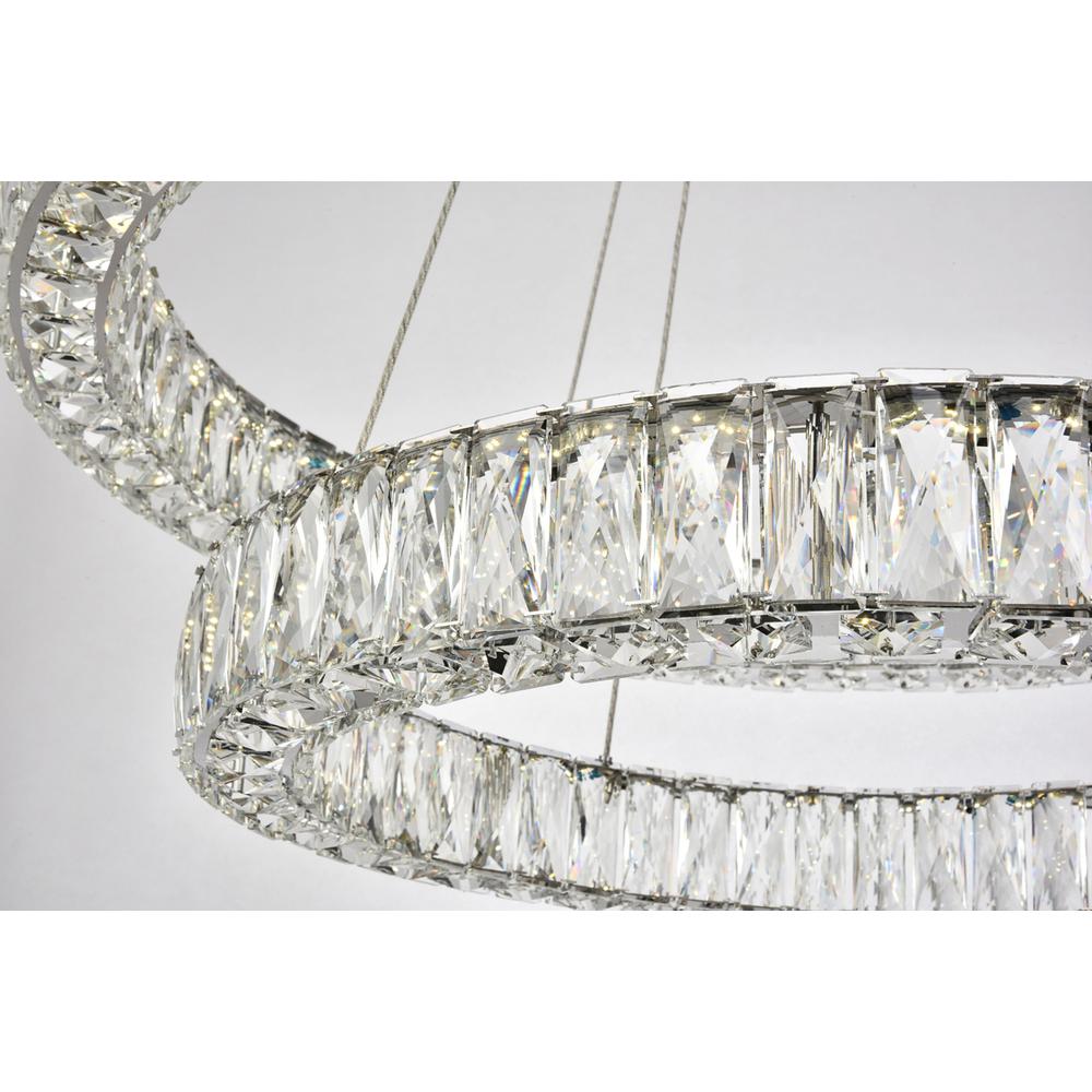 Monroe Integrated Led Chip Light Chrome Chandelier Clear Royal Cut Crystal. Picture 6