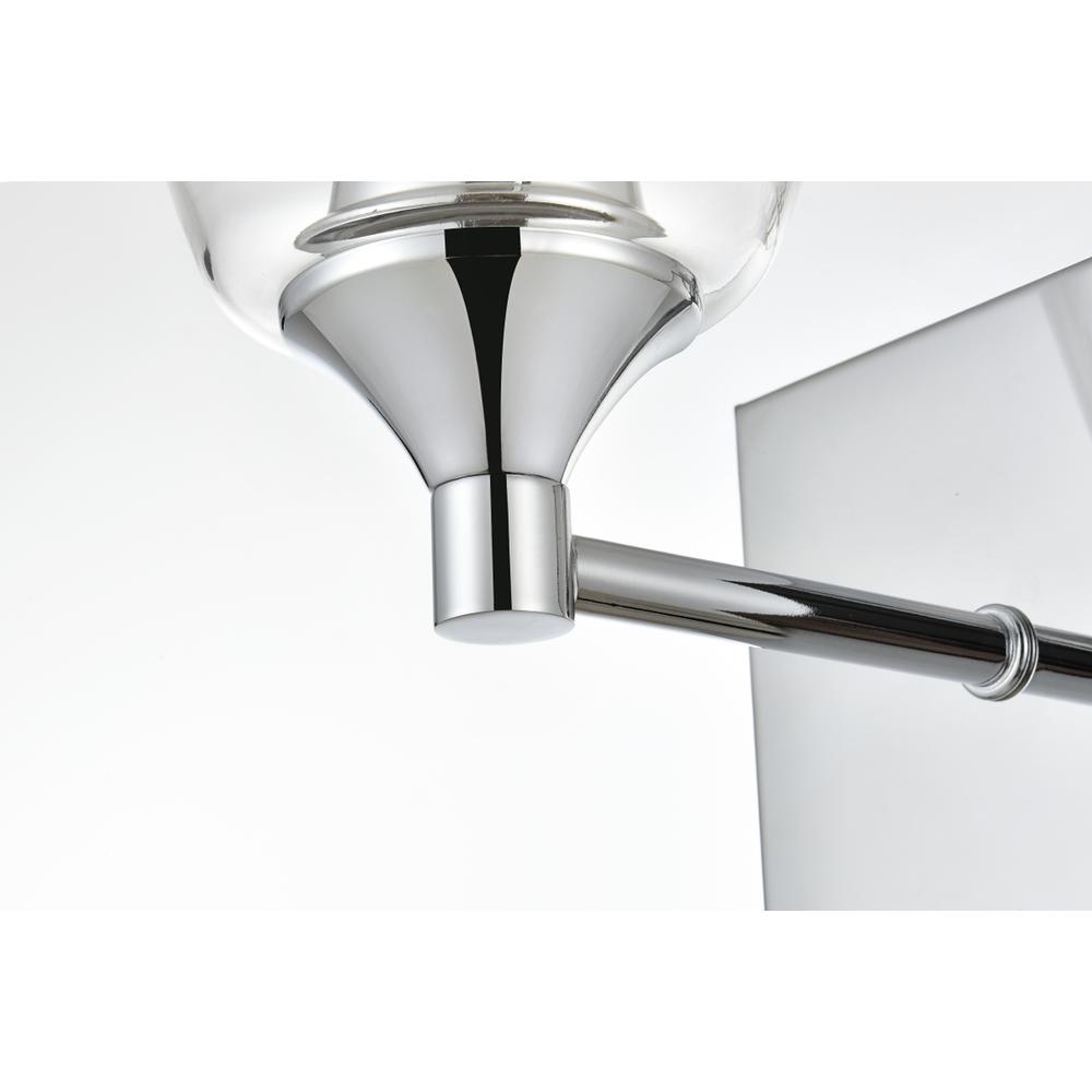 Gianni 1 Light Chrome And Clear Bath Sconce. Picture 5