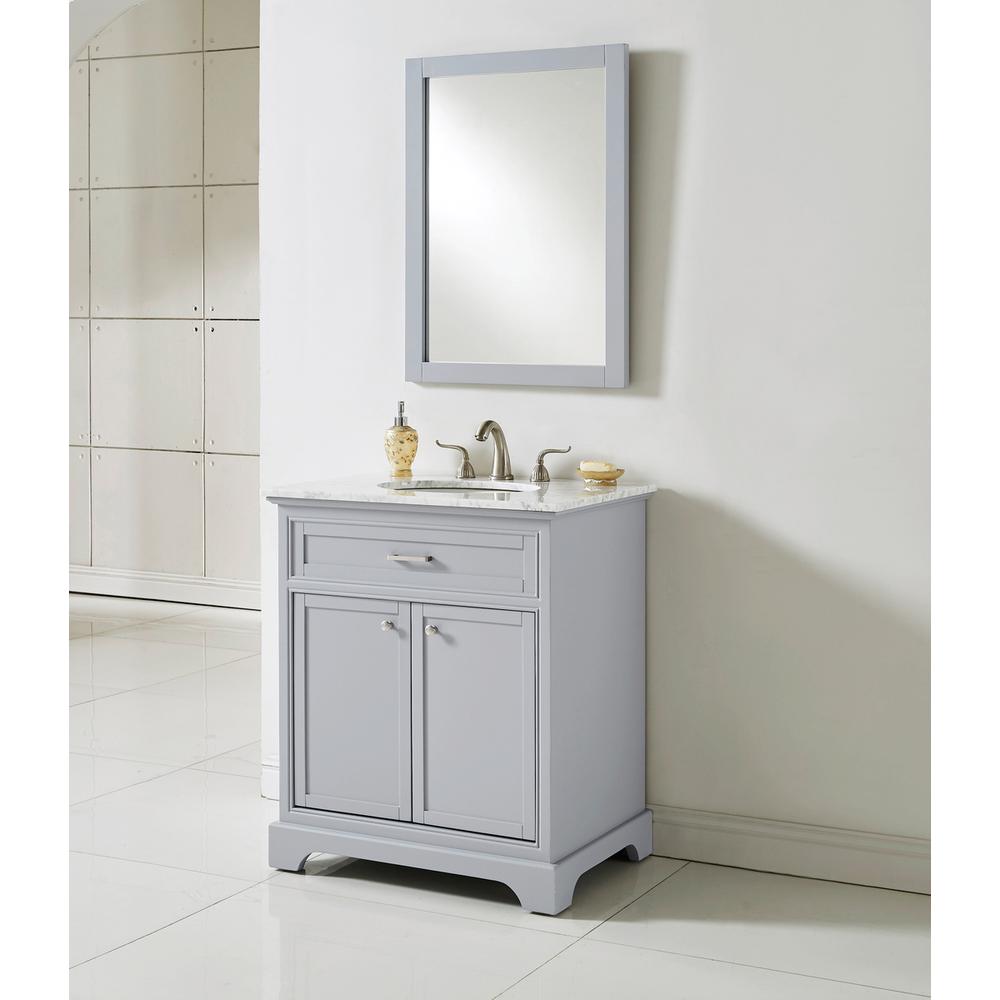 30 In. Single Bathroom Vanity Set In Light Grey. Picture 10