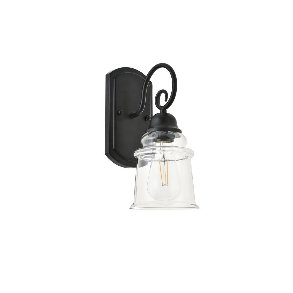 Spire 1 Light Black Wall Sconce. Picture 3
