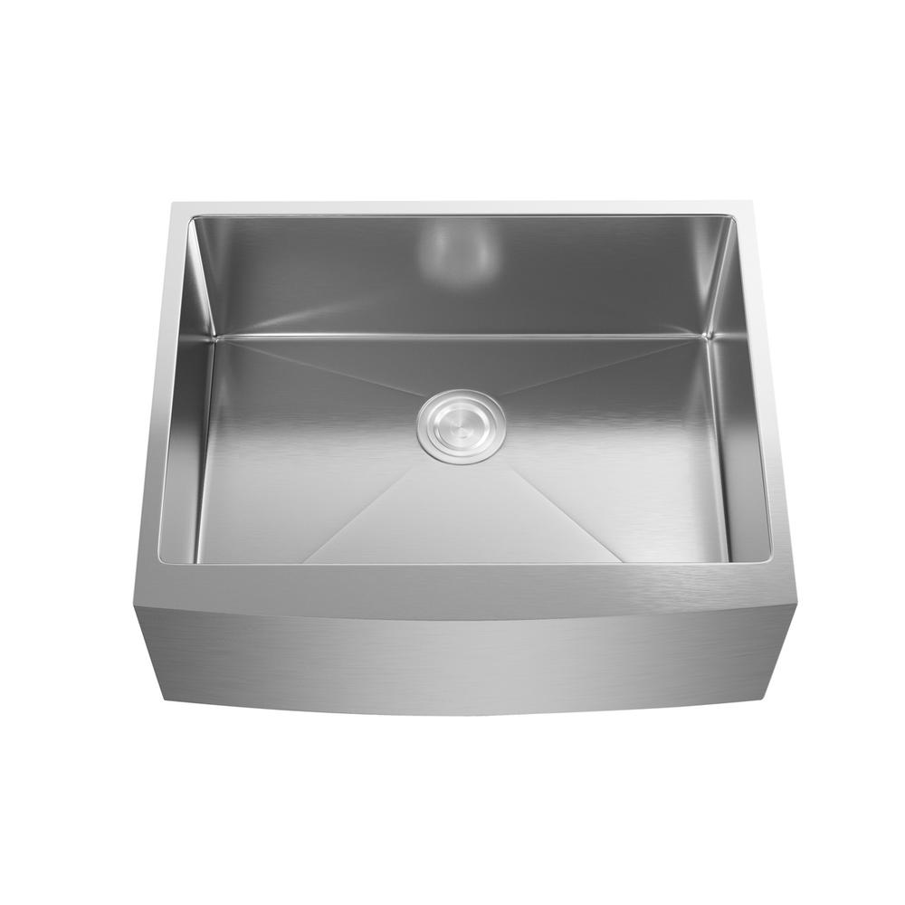 Stainless Steel Farmhouse Kitchen Sink L27'' X W22'' X H10". Picture 1