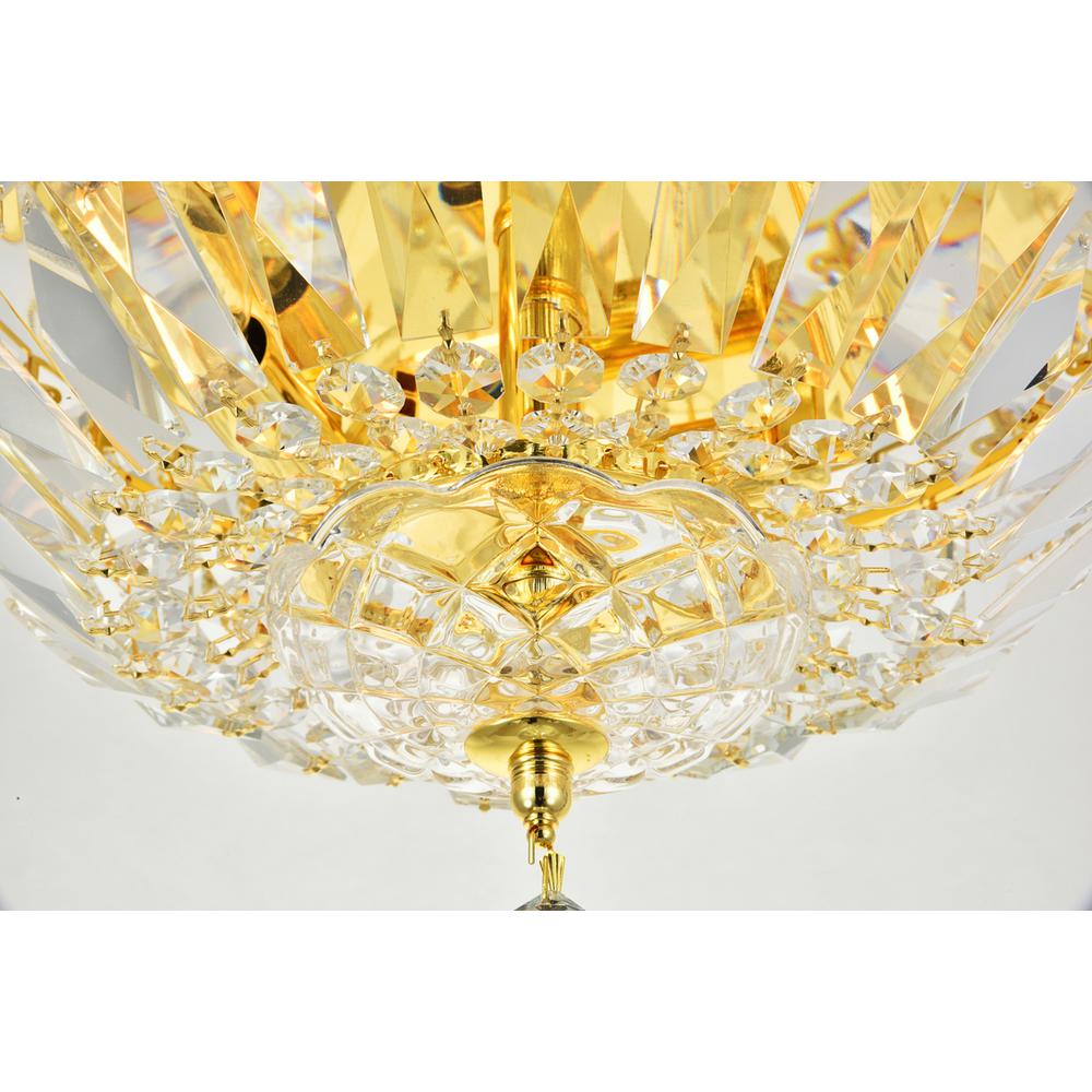 Tranquil 4 Light Gold Flush Mount Clear Royal Cut Crystal. Picture 3