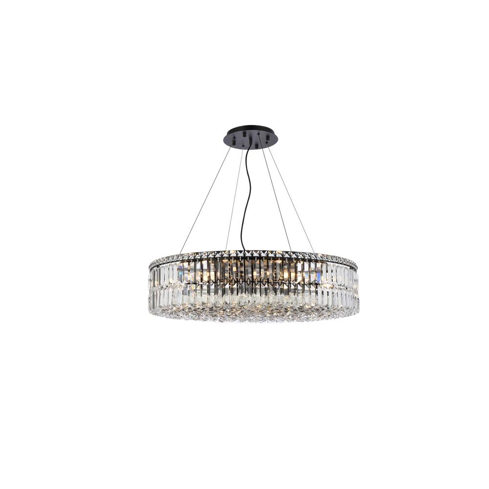 Maxime 32 Inch Black Chandelier. Picture 1