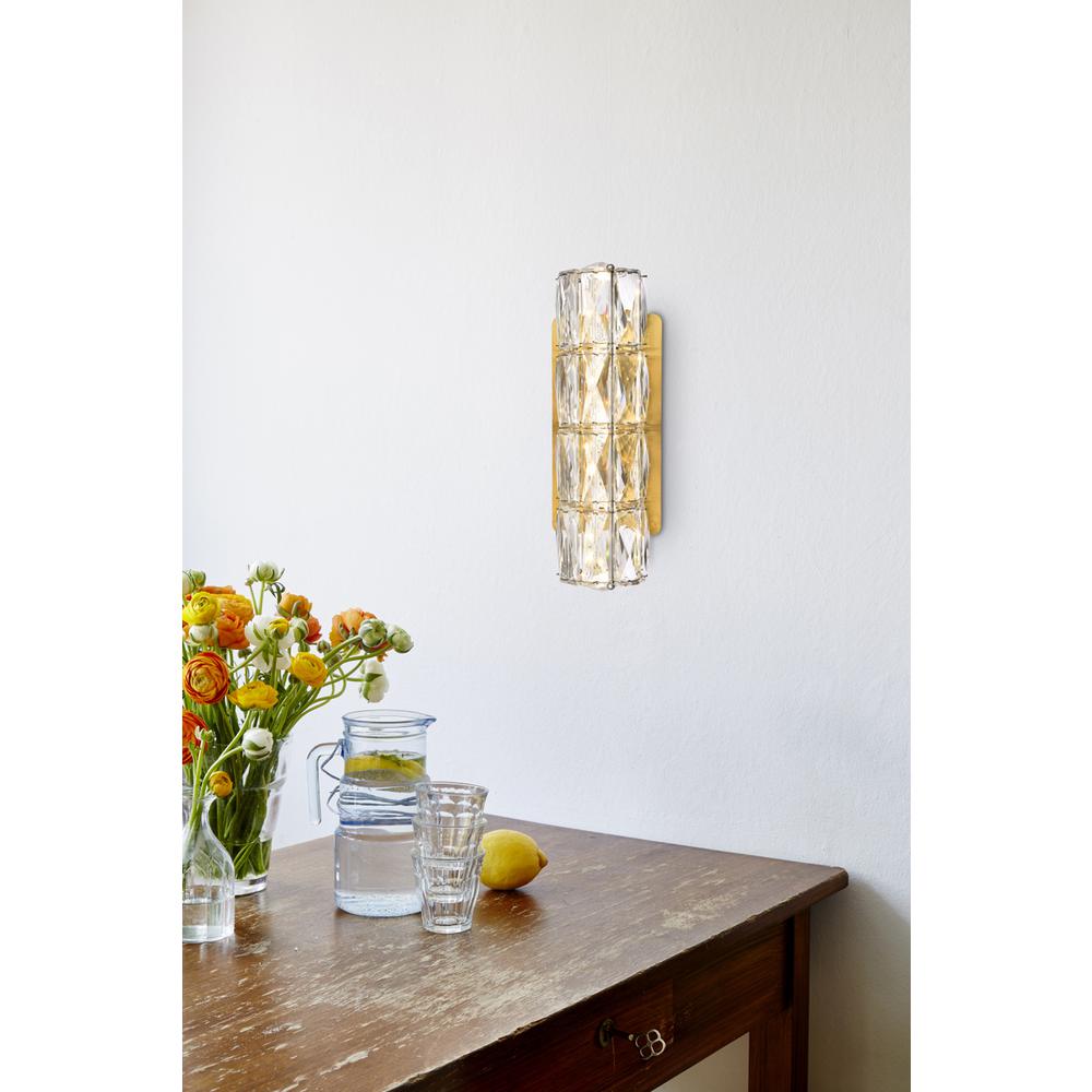 Valetta 12 Inch Led Linear Wall Sconce In Gold. Picture 7