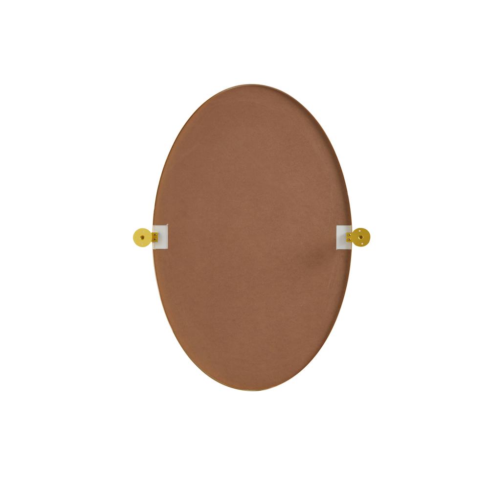Oval Pivot Mirror 21X32 Inch In Gold. Picture 5