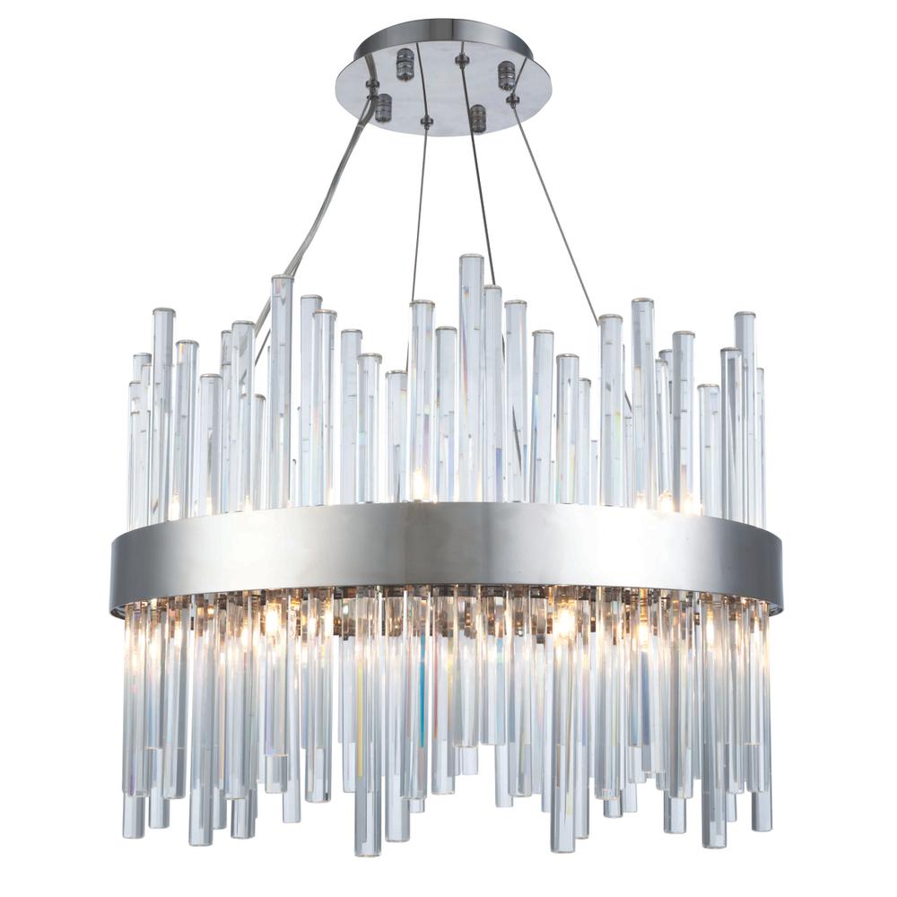 Dallas 14 Light Chrome Chandelier Clear Royal Cut Crystal. Picture 1