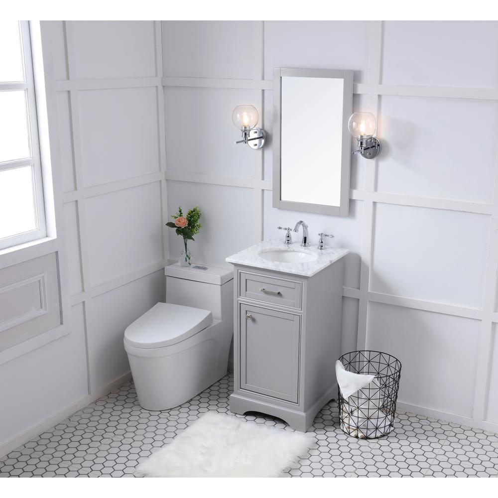 19 In. Single Bathroom Vanity Set In Light Grey. Picture 10