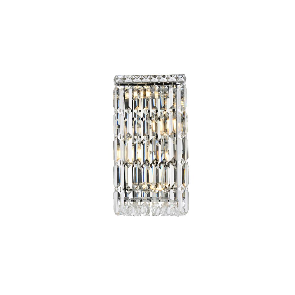 Maxime 4 Light Chrome Wall Sconce Clear Royal Cut Crystal. Picture 1