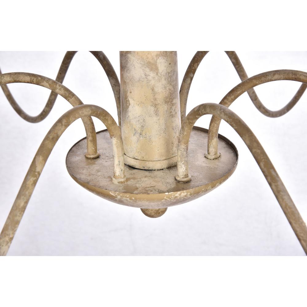 Merritt Collection Chandelier D35 H21.6 Lt:6 Weathered Dove Finish. Picture 4